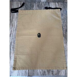 BAPE "A BATHING APE" Sneaker Shoe Drawstring Dust Bag Tan 17in x 13.5in NEW B